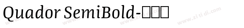 Quador SemiBold字体转换